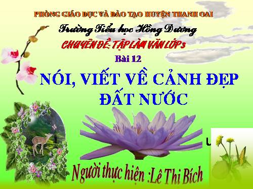 Tuần 12. Nói, viết về cảnh đẹp đất nước