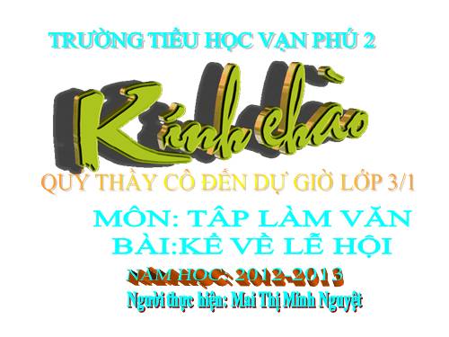 Tuần 25. Kể về lễ hội