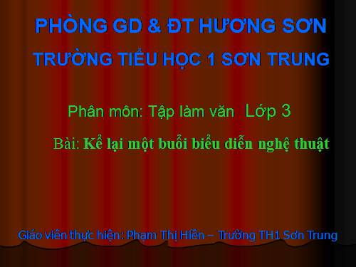 Tuần 23. Kể lại một buổi biểu diễn nghệ thuật