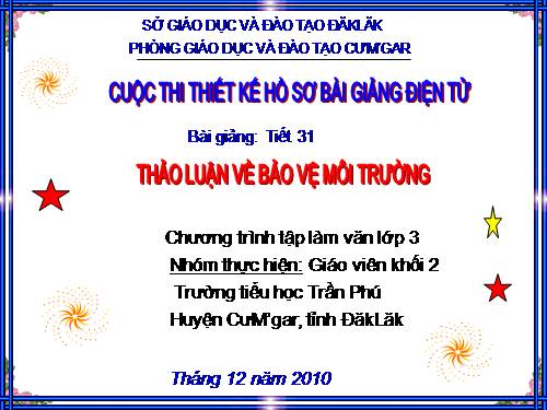 Tuần 31. Thảo luận về bảo vệ môi trường