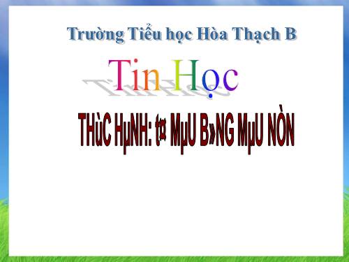 Chương IV. Bài 2. Tô màu bằng màu nền