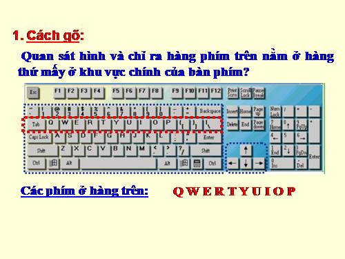Chương III. Bài 2. Tập gõ các phím ở hàng trên