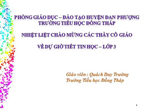 Chuyên đề Tin - Bài 1 Tập tô màu