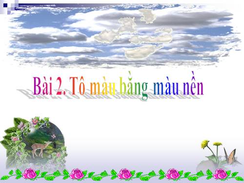 Chương IV. Bài 2. Tô màu bằng màu nền