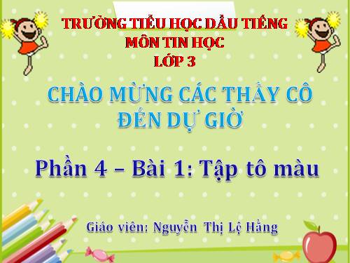 Chương IV. Bài 1. Tập tô màu