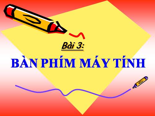 Chương I. Bài 3. Bàn phím máy tính