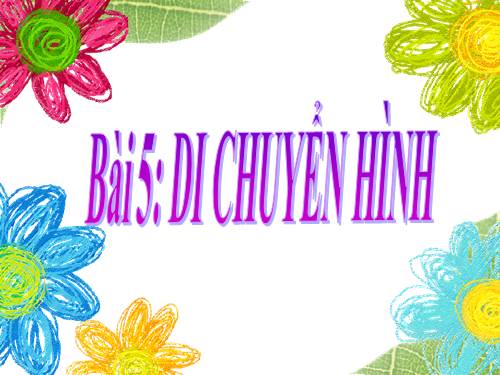 Chương IV. Bài 5. Di chuyển hình