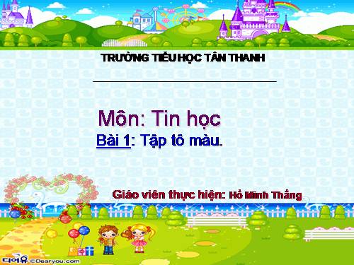 Chương IV. Bài 1. Tập tô màu