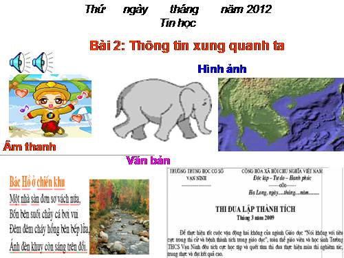 Chương I. Bài 2. Thông tin xung quanh ta