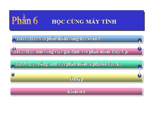 Chương VI. Bài 1. Học toán với phần mềm Cùng học toán 3