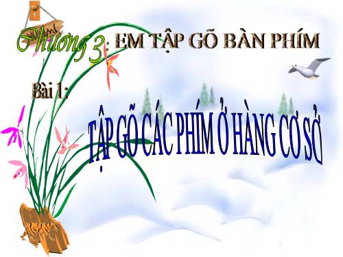 Chương III. Bài 1. Tập gõ các phím ở hàng cơ sở