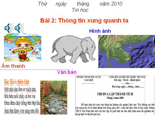 Chương I. Bài 2. Thông tin xung quanh ta