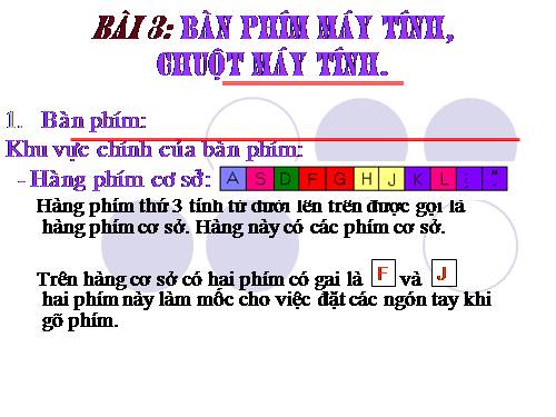 Chương I. Bài 3. Bàn phím máy tính