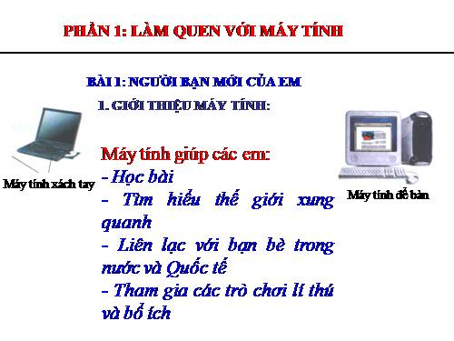 Chương I. Bài 1. Người bạn mới của em