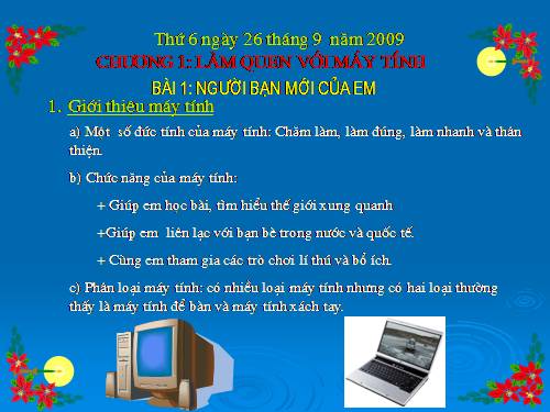 Chương I. Bài 1. Người bạn mới của em