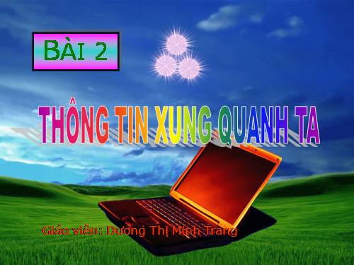 Chương I. Bài 2. Thông tin xung quanh ta