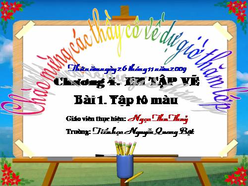 Chương IV. Bài 1. Tập tô màu