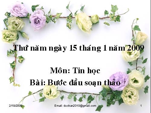 Chương V. Bài 1. Bước đầu soạn thảo