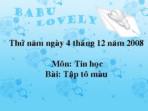 Chương IV. Bài 1. Tập tô màu