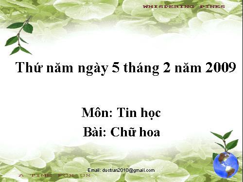 Chương V. Bài 2. Chữ hoa