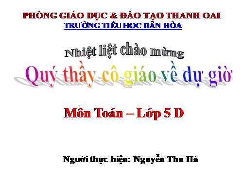 Toán: Tỉ số phần trăm