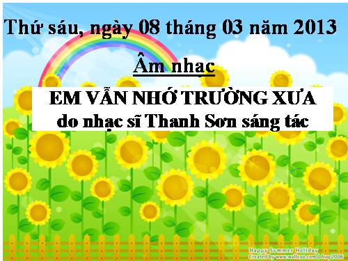 Tiết 26. HH: Em vẫn nhớ trường xưa