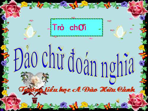 Trò chơi đảo chữ đoán nghĩa