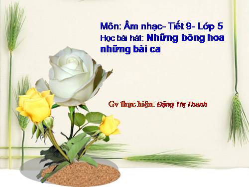 Tiết 9. HH: Những bông hoa những bài ca