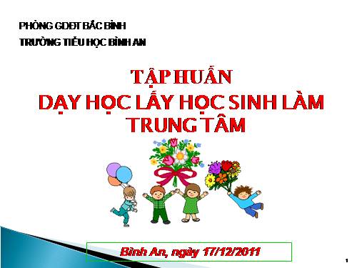 pp dạy học lấy HS làm trung tâm