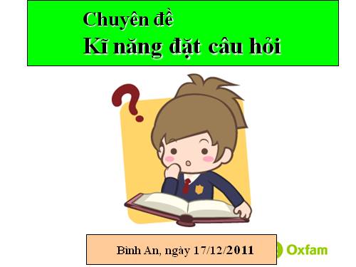 Kỹ năng đặt câu hỏi