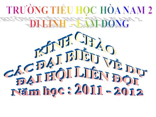 ĐH LIÊN ĐỘI TRƯỜNG HÒA NAM 2