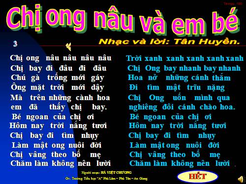 Chi ong nâu và em bé (Karaoke)