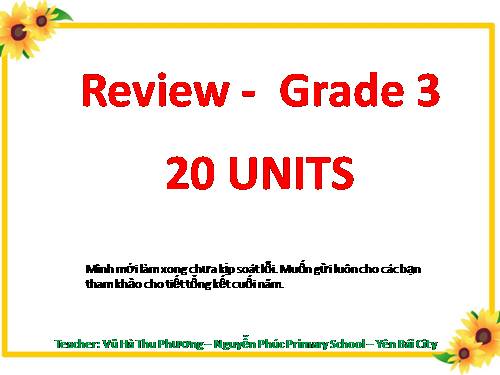 Review 20 units