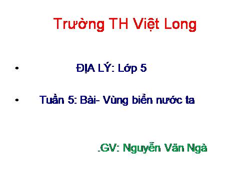 Bài 5. Vùng biển nước ta