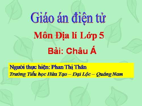 Bài 17. Châu Á