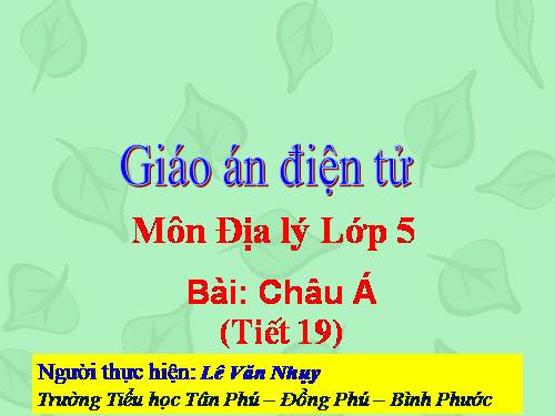 Bài 17. Châu Á