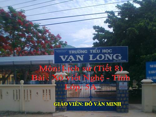 Lịch sử 5. Bài 8. Xô viết Nghệ - Tĩnh