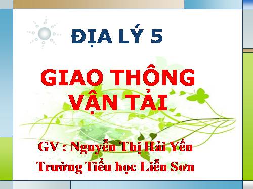 Bài 14. Giao thông vận tải