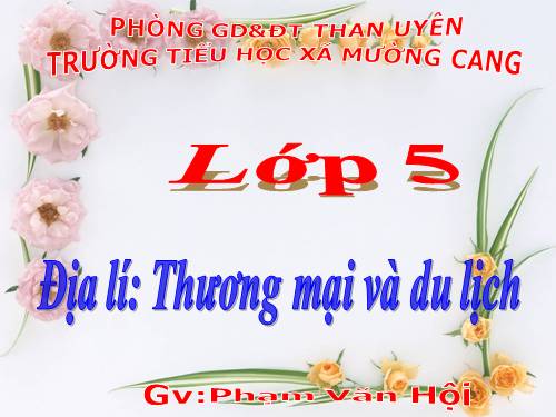 Bài 15. Thương mại và du lịch