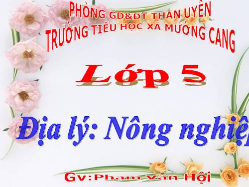 Bài 10. Nông nghiệp