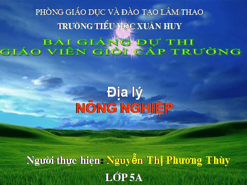 Bài 10. Nông nghiệp