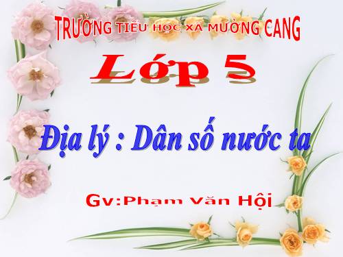 Bài 8. Dân số nước ta