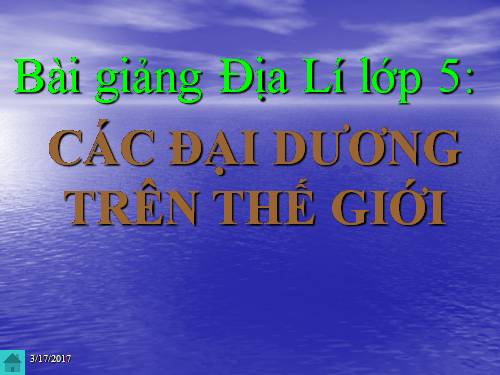 Bài 28. Các đại dương trên thế giới