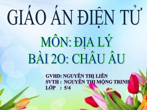 Bài 20. Châu Âu