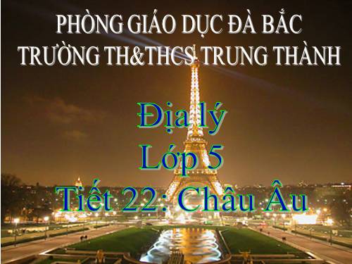 Bài 20. Châu Âu