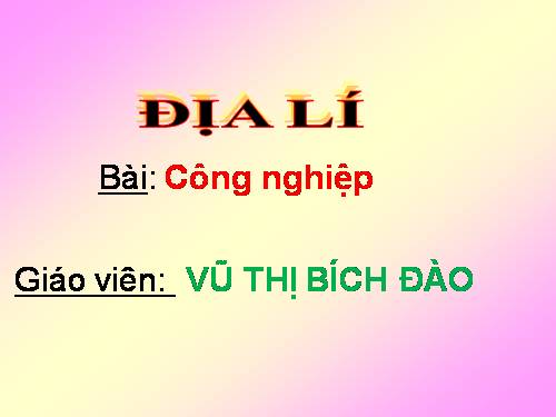 Bài 12. Công nghiệp