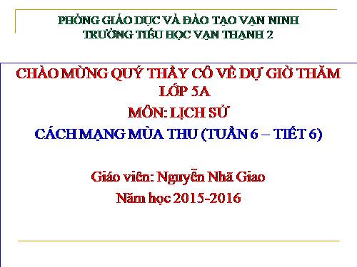 cách mạng mùa thu