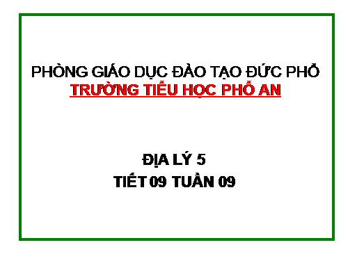 Bài 9. Các dân tộc, sự phân bố dân cư