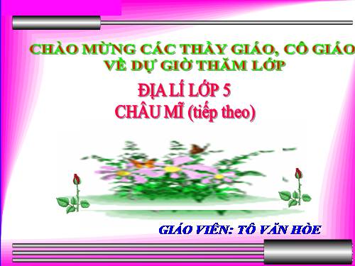 Bài 26. Châu Mĩ (tiếp theo)