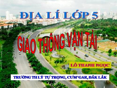 Bài 14. Giao thông vận tải